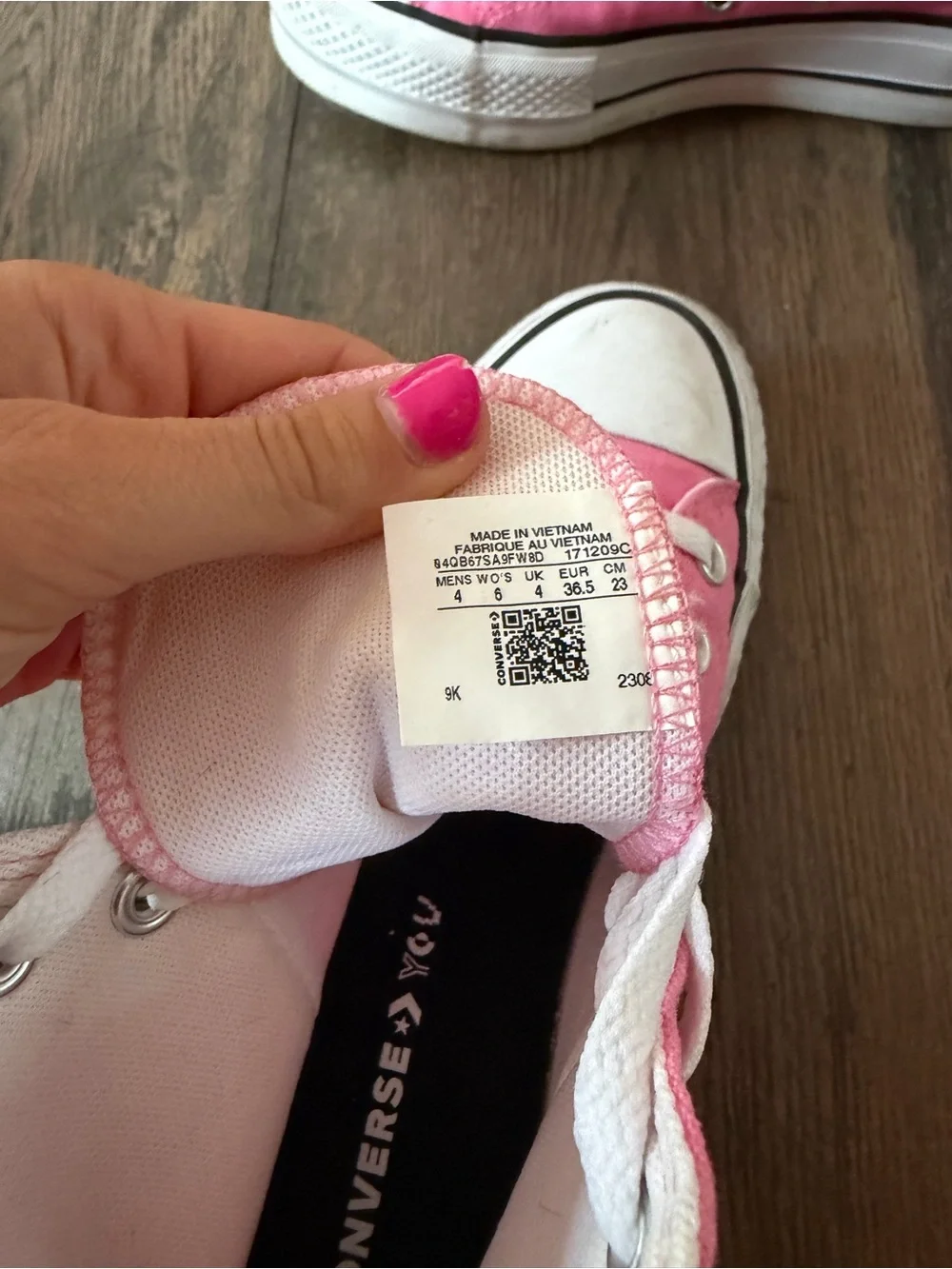 Converse High Top Sneakers - Hot Pink and White - Picture 4 of 4